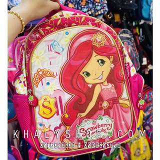 Balo học sinh đi học cấp 1  hình bé dâu mặc đầm màu hồng