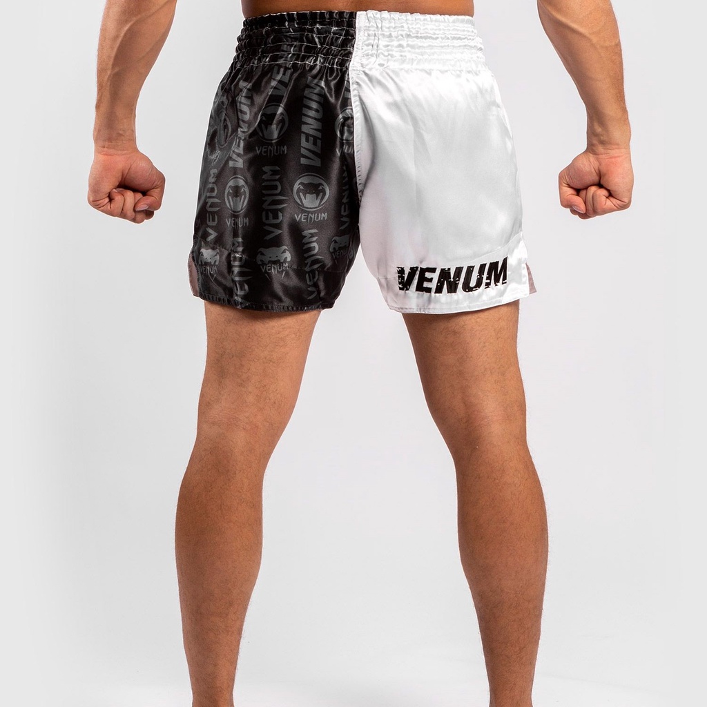 Quần Muay Thai Venum Logos - Black/White