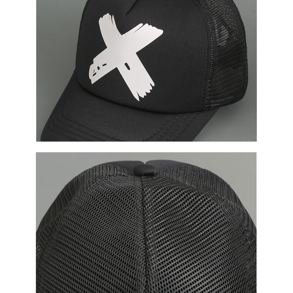 Mũ lưỡi trai cotton phối lưới phong cách hip hop thời trang mùa hè cho nam nữ