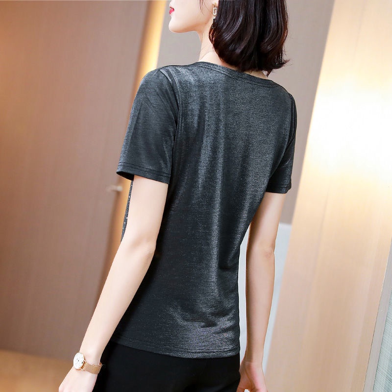 Áo thun nữ ngắn tay thời trang mùa hè cho các mẹ trung niên