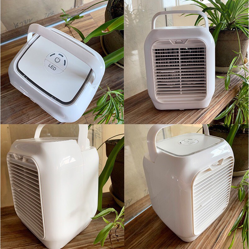 Quạt điều hòa hơi nước  cá nhân- Quạt điều hòa văn phòng cao cấp hàng xuất Châu Âu có đèn- có chức năng lọc không khí