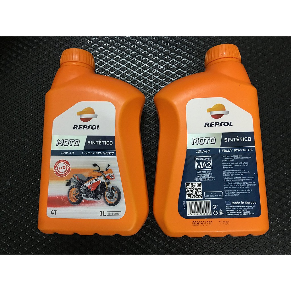 Nhớt tổng hợp cao cấp xe số Repsol Moto Sintetico 4T 10W40 1L - DauNhotSaiGon