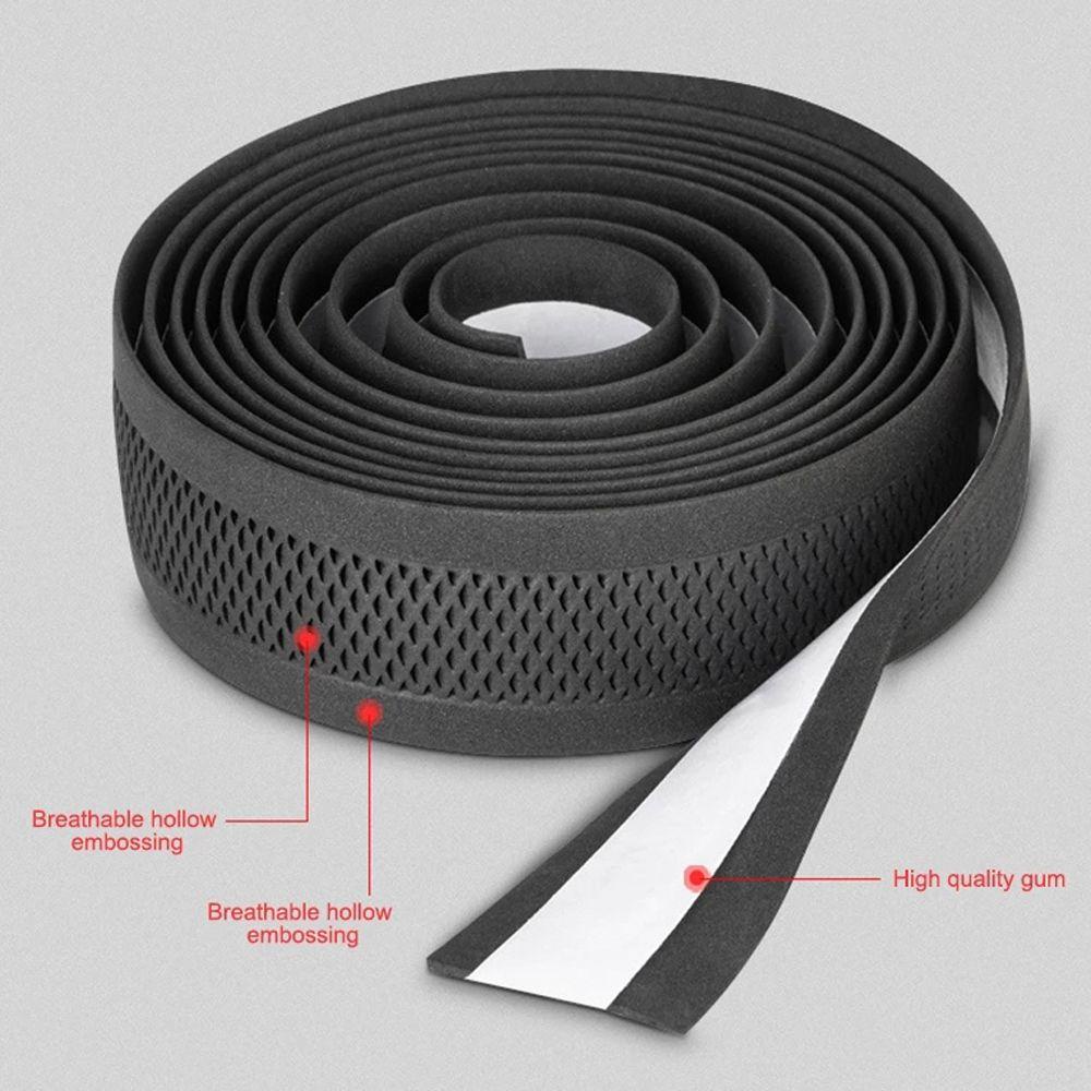 Rebuy1 Băng Quấn Tay Lái Xe Đạp Bằng Da Dạng Lưới Thiết Kế Chăm Sóc Chống Sốc