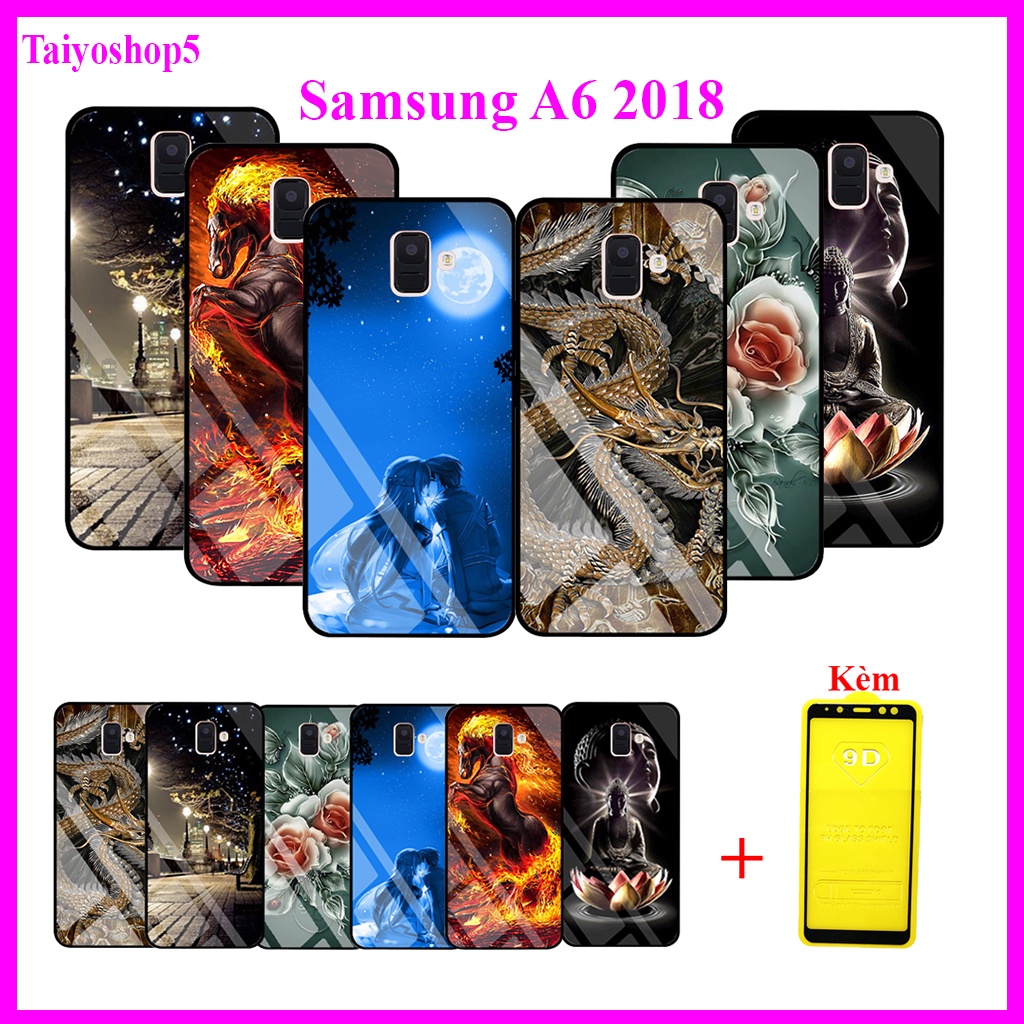 "Combo 1 ốp lưng Samsung A6 2018 + 1 Cường Lực" Mặt kính 3D sang trọng_Không Nhòe, Không Phai Hình Taiyoshop5