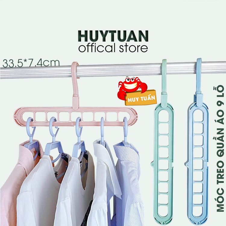 Móc treo quần áo thông minh 9 lỗ - Móc treo quần áo đa năng tiết kiệm diện tích