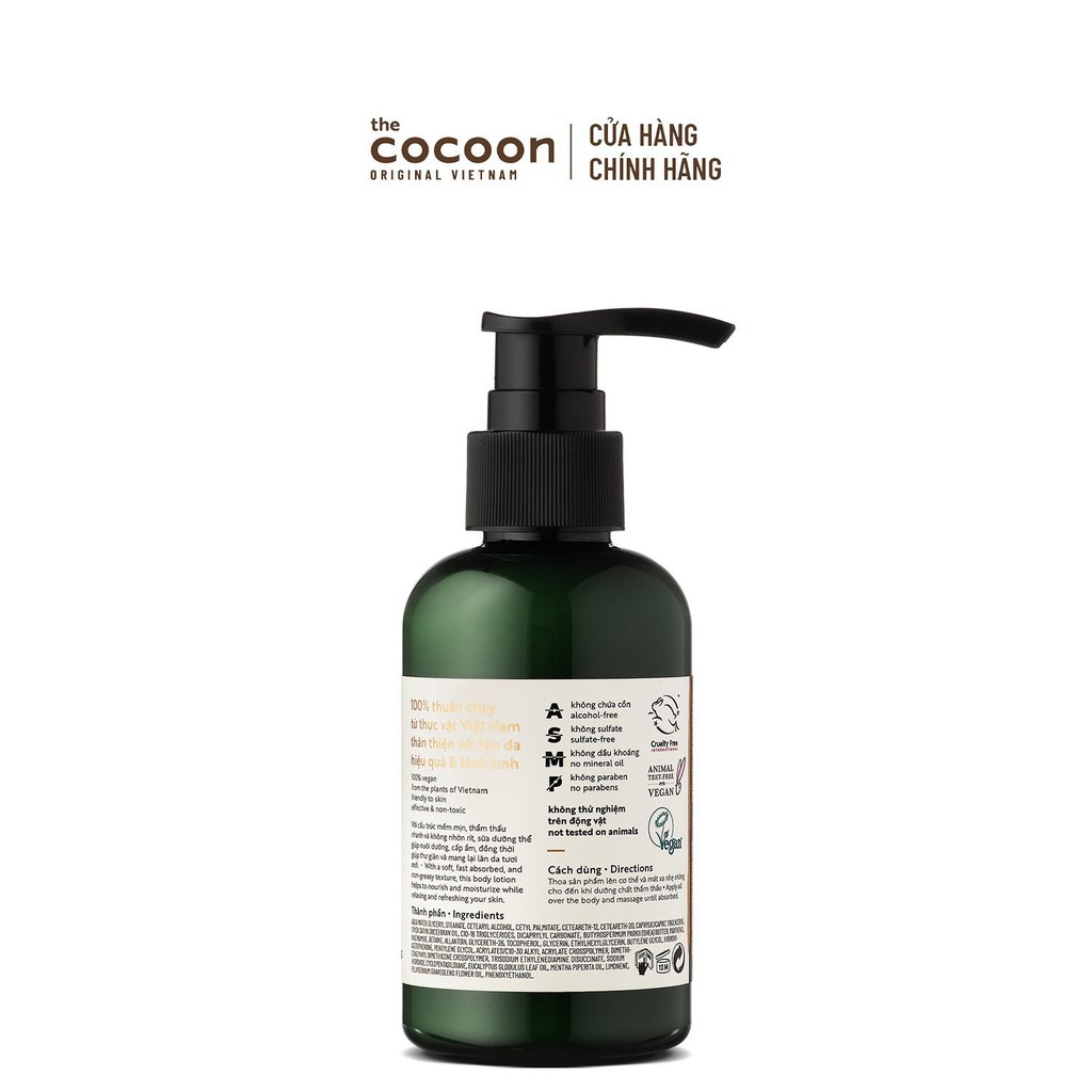 Sữa dưỡng thể khuynh diệp &amp; bạc hà Cocoon làm mềm da và thư giãn 140ml