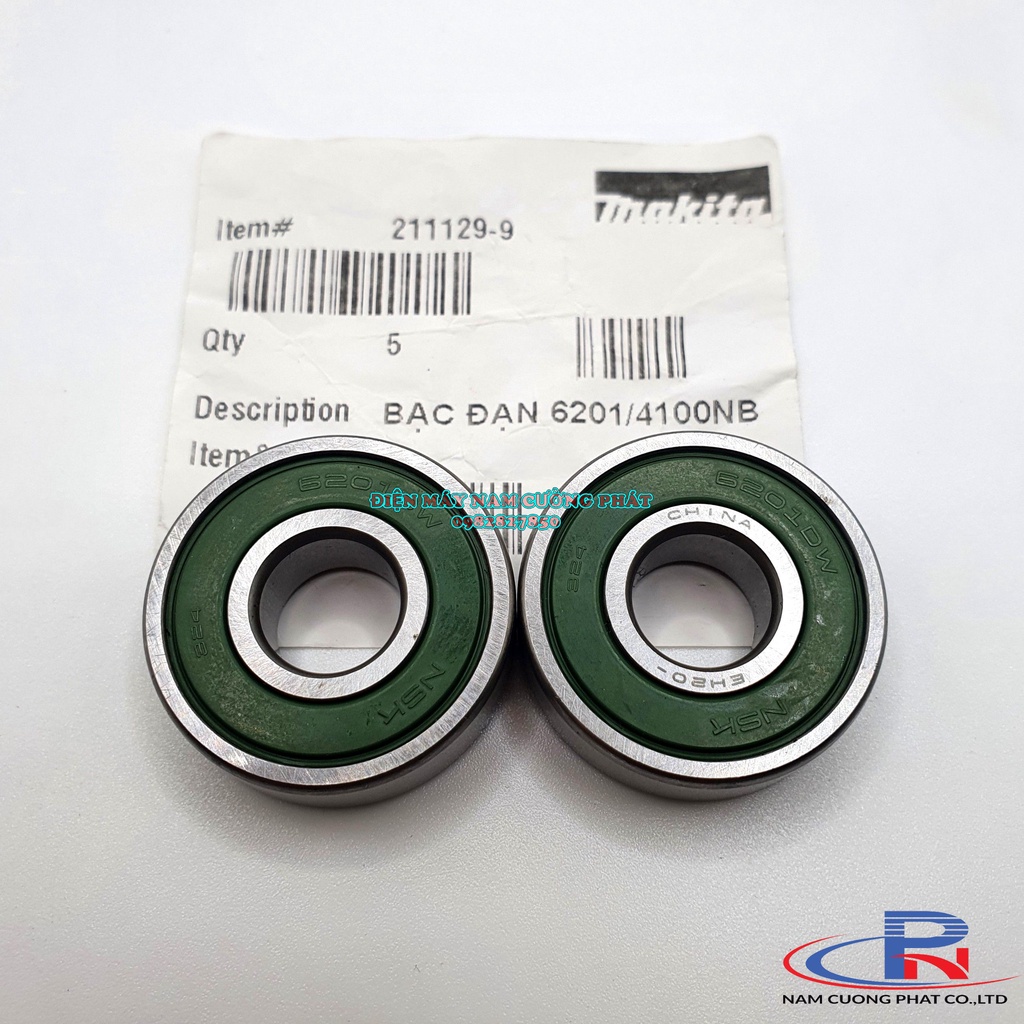 Vòng bi/ bạc đạn 6201 NSK CHL lắp máy mài Makita