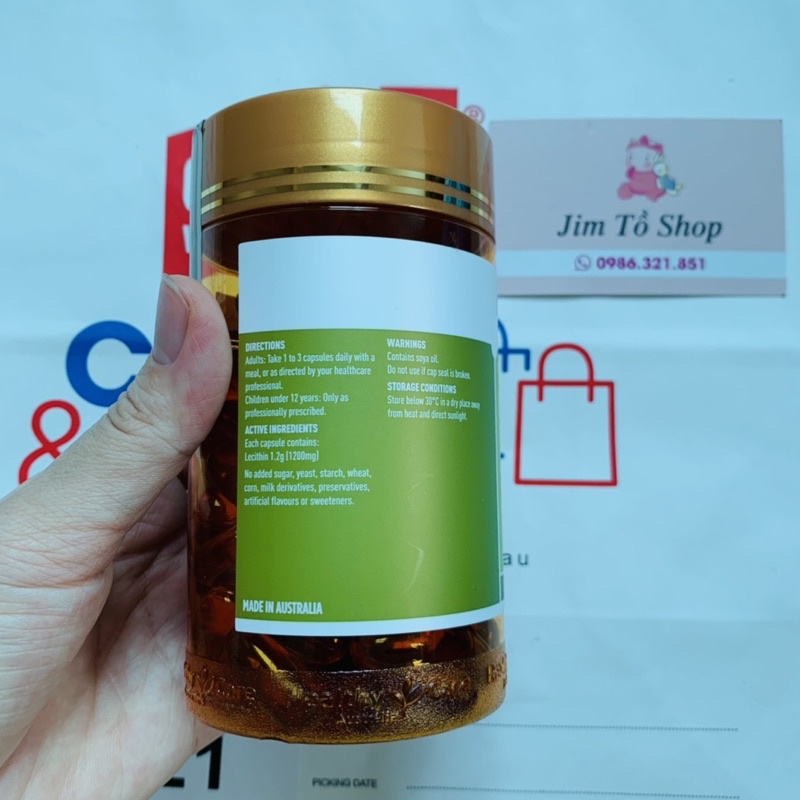 [Tem Chemist] Mầm đậu nành Healthy Care Super Lecithin đẹp da, đào thải độc tố gan, cân bằng nội tiết tố