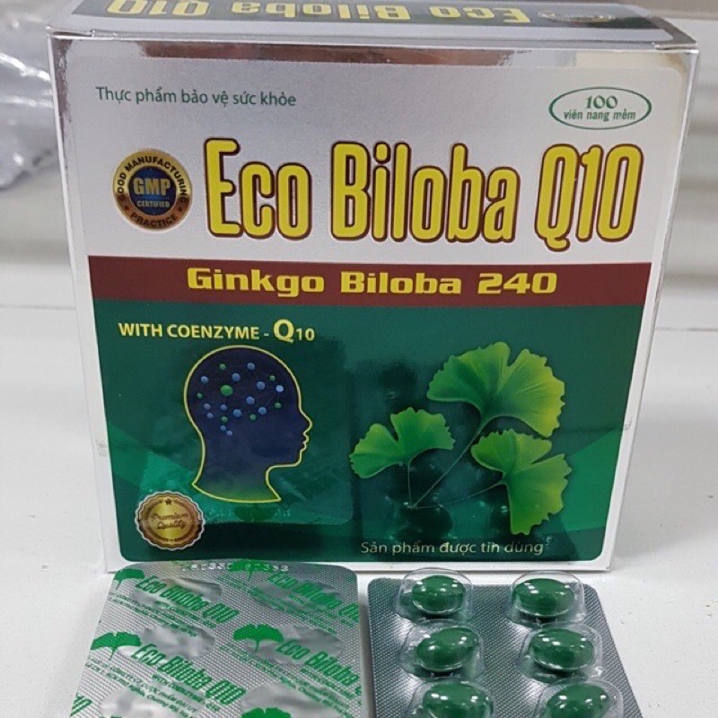 Bổ não HOẠT HUYẾT DƯỠNG NÃO Eco biloba Q10 - Cải thiện trí nhớ, tăng cường lưu thông máu lên não