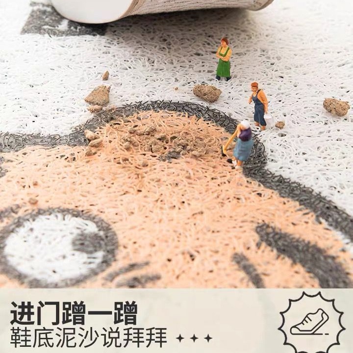 Thảm Lót Sàn Bằng PVC Chống Bụi Bẩn In Hoạt Hình Dễ Thương