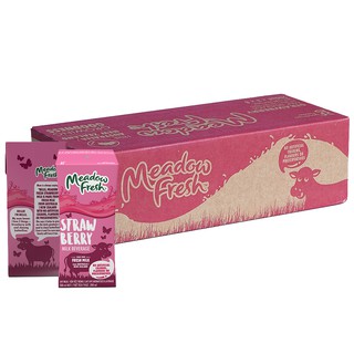 Thùng 24 hộp sữa tiệt trùng hương dâu meadow fresh 200ml