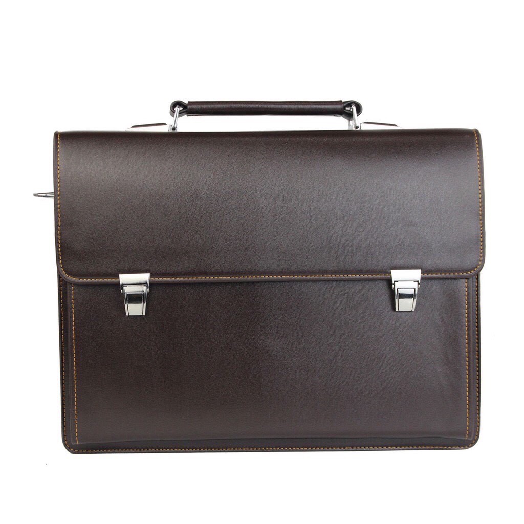 Túi xách cặp da đựng laptop hồ sơ công sở T26 40x30x7.5cm (Da bò - Đen) DIENMAYPICO