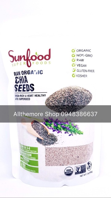 Chia trắng sunfood 454gr