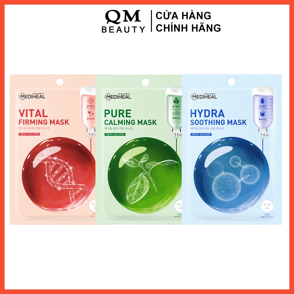 Mặt nạ Mediheal dưỡng da dịu nhẹ Vital Firming - Pure Calming - Hydra Soothing Mask 20ml