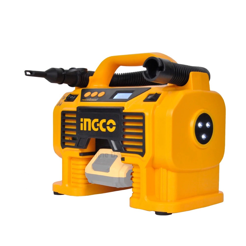 Máy bơm hơi lớp xe dùng pin 20V INGCO CACLI2002, máy bơm lớp hơi xe máy thuyền hơi phao hơi