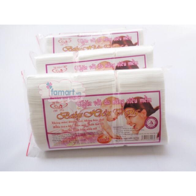 ❤️Giá Xưởng❤️ Khăn vải khô đa năng hiền trang 200g gói 150 tờ