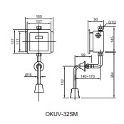 [INAX] Van xả tiểu cảm ứng OKUV-32SM