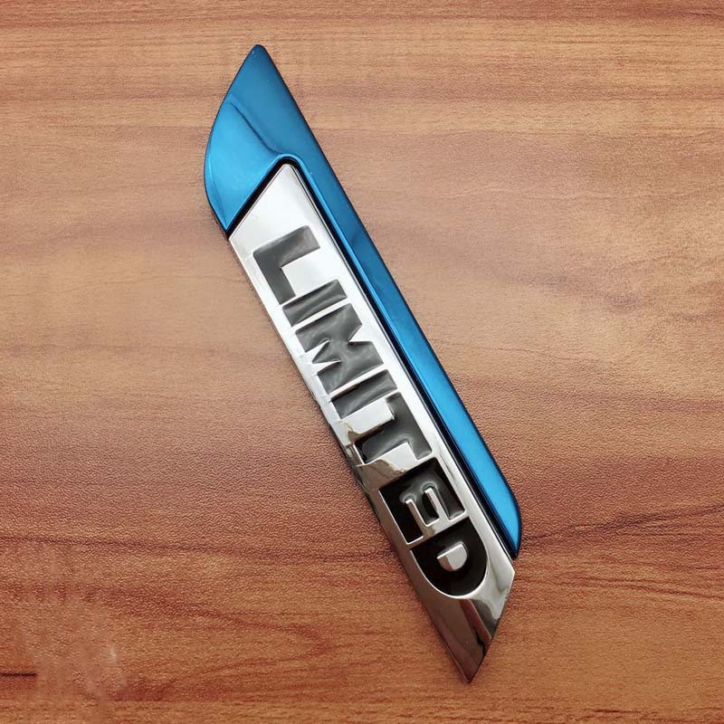 Set 2 Huy Hiệu Logo Kim Loại 3D Chữ LIMITED Trang Trí Xe