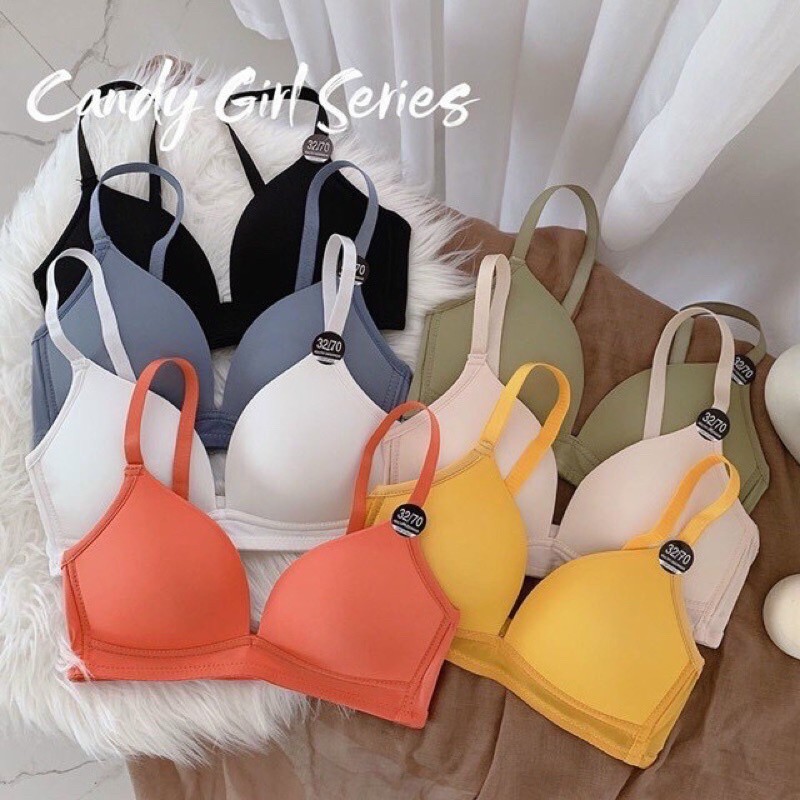 ♥️ HÀNG MỚI VỀ ♥️ Áo Ngực Trơn Mỏng Không Gọng Áo lót nữ Candy Girl siêu êm