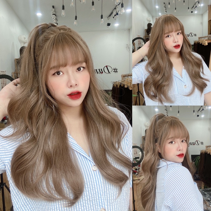 2069 ( DJ293) Tóc giả nguyên đầu xoăn lơi