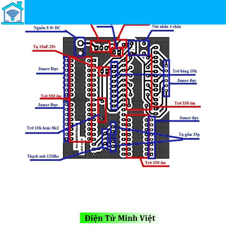 Vi Điều Khiển AT89S52 24PU - DIP40 Đã Nạp Code CUBE 555