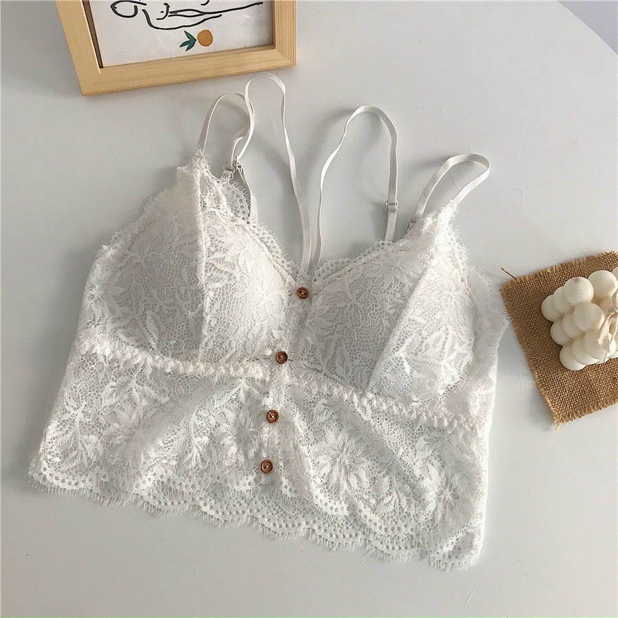 Áo Bra Ren Cúc Bấm Phong Cách Gợi Cảm Sexy Ren Kiểu Dáng Quyến Rũ