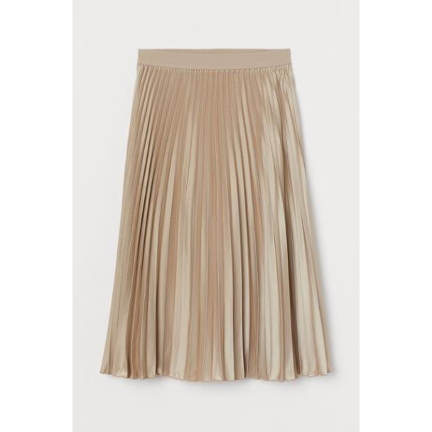 🍀 10.10 10.10 😍 🌸 🍀 9.9 Chân váy H&M màu nude sáng mẫu 2020(Pleated Skirt) 🍂 .. Đẹp . . Đẹp . .