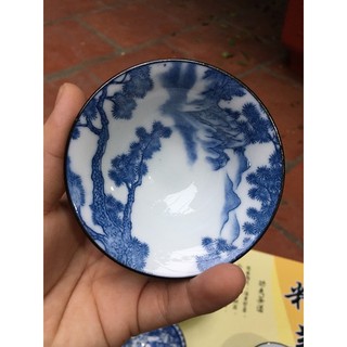 Giá hủy diệt -  Chén Trà Gốm Sứ Bát Tràng Phong Cách Nhật Bản Họa Tiết Vẽ Tay