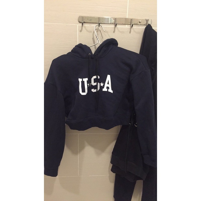hoodie croptop USA Chicbae
