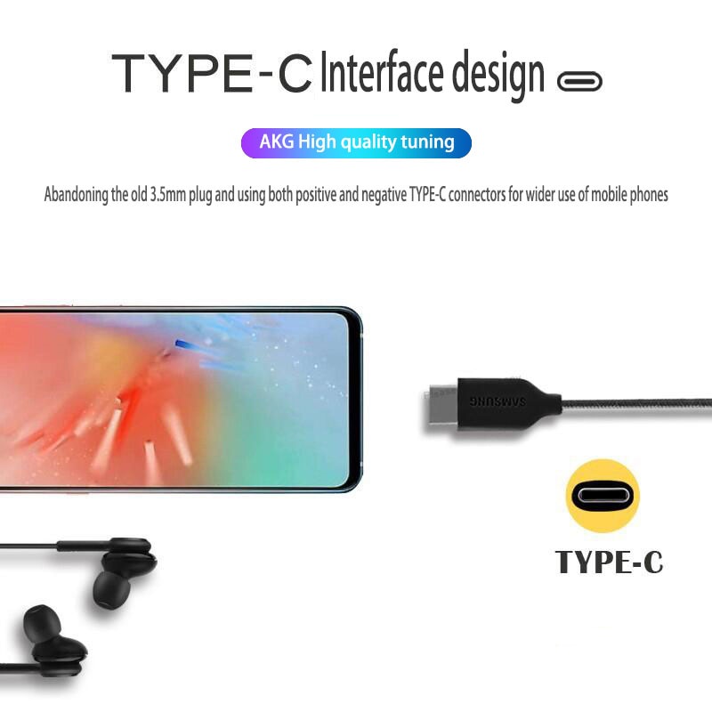 SAMSUNG Tai Nghe Nhét Tai akg eo-ig955 Có Micro Cho galaxy note 10 / 20 s20 s21 s10 plus akg