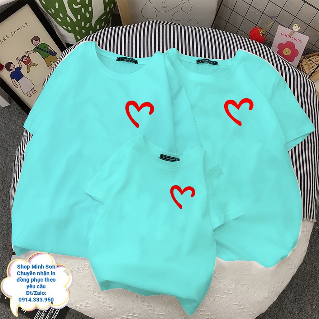 ⛱VIDEO ÁO THUN GIA ĐÌNH TRÁI TIM, ÁO ĐI BIỂN CHẤT COTTON LOẠI 1 ĐỦ MÀU ĐỦ SIZE