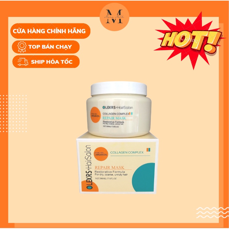 [Hàng Chính Hãng] Kem ủ tóc phục hồi siêu mượt Olexrs Hair Salon Collagen Complex 500ml
