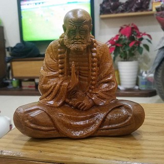 tượng đạt ma sư tổ ngồi thiền gỗ bách xanh