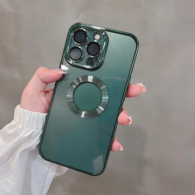 Ốp Điện Thoại Dẻo Trong Suốt Mạ Vàng Sang Trọng Chống Sốc Cho iphone 14 13 pro max iphone 11 13 12 pro max