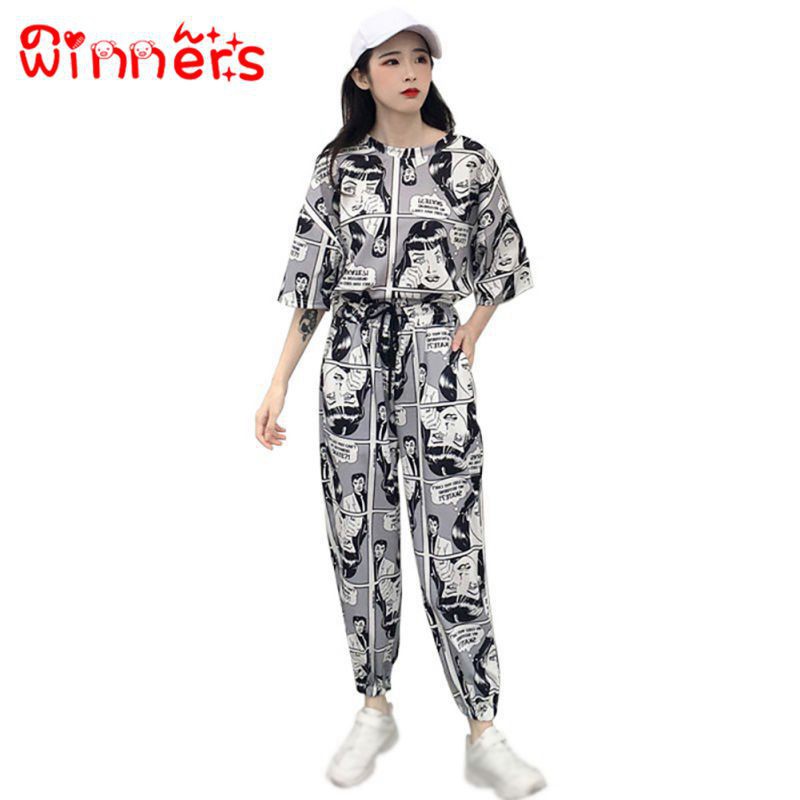 Set quần áo hoạt hình xinh xắn dành cho nữ