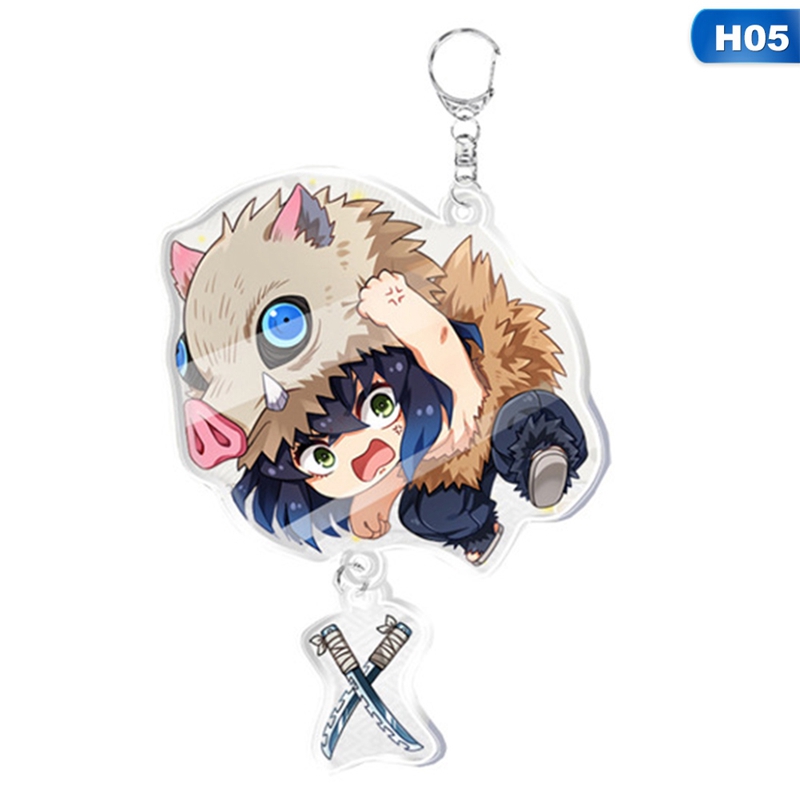 Móc chìa khóa phong cách hoạt hình Demon Slayer Kimetsu No Yaiba dễ thương