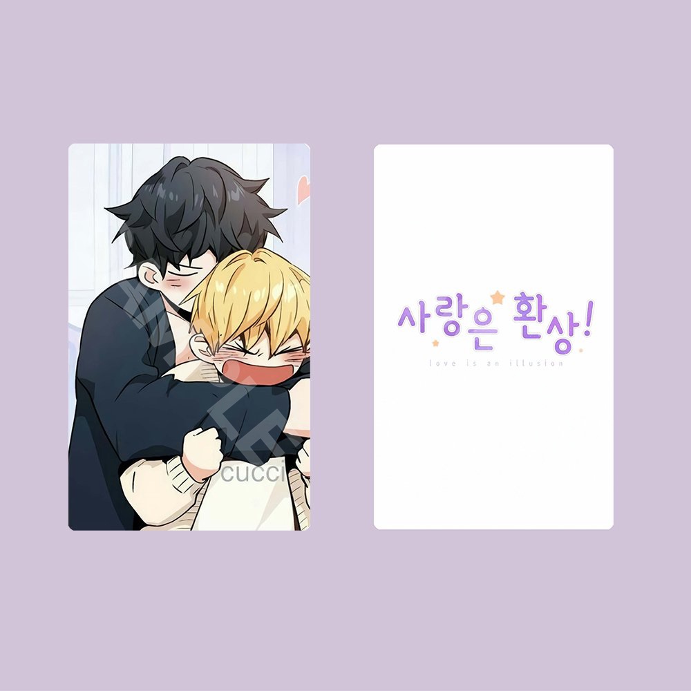 Ảnh thẻ in hình LOVE IS AN ILLUSION manhwa BL card bo góc viền 5*8cm anime chibi xinh xắn sưu tầm