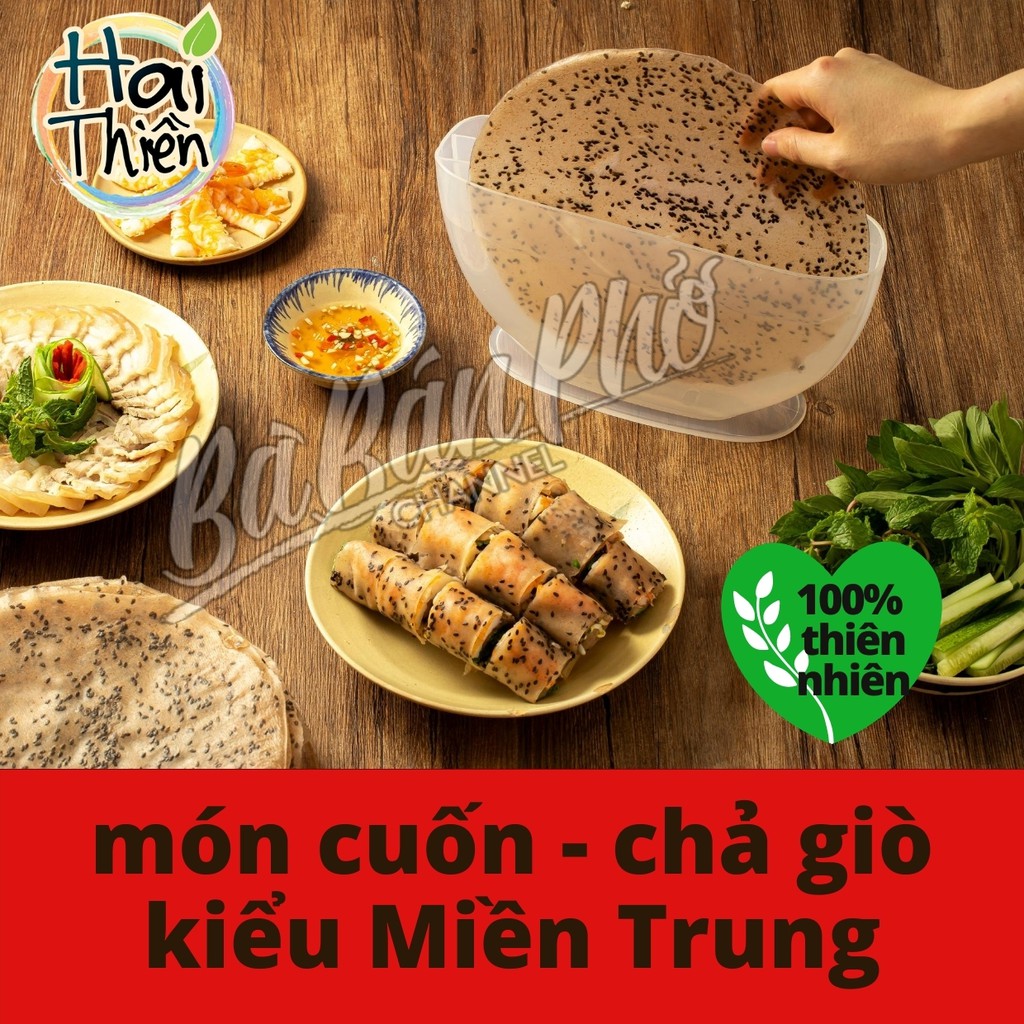 Bánh Tráng Nướng Mè Gạo Lứt - HAI THIỀN - Gạo Lứt Thật - Giòn Rụm - Không Phẩm Màu - Không Phụ Gia - Gói 3 cái 22cm tròn