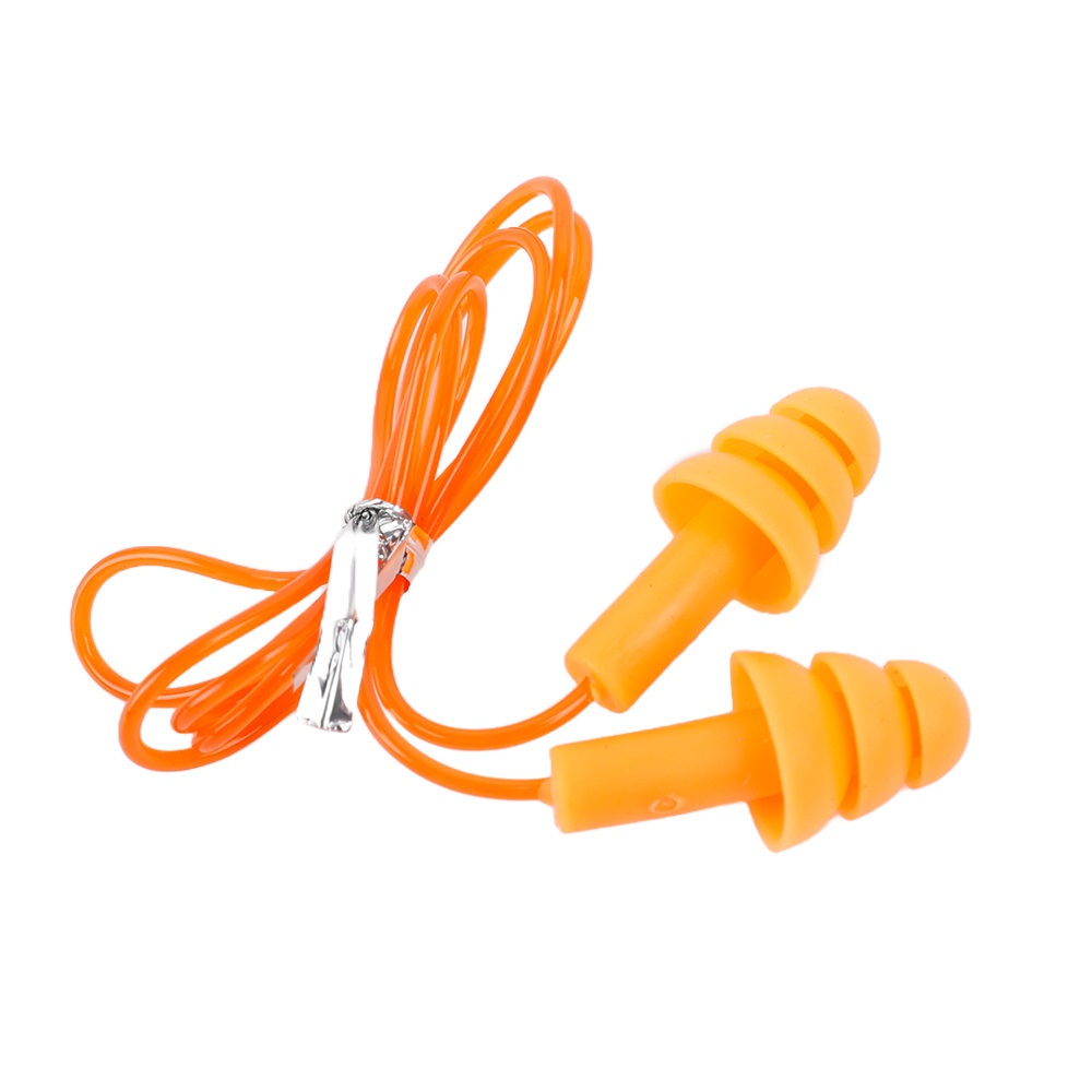 1 Cặp Nút Bịt Tai Bằng Silicone Chống Ồn Chống Thấm Nước Có Dây Và Nút Bịt Tai Có Thể Tái Sử Dụng Khi Đi Bơi