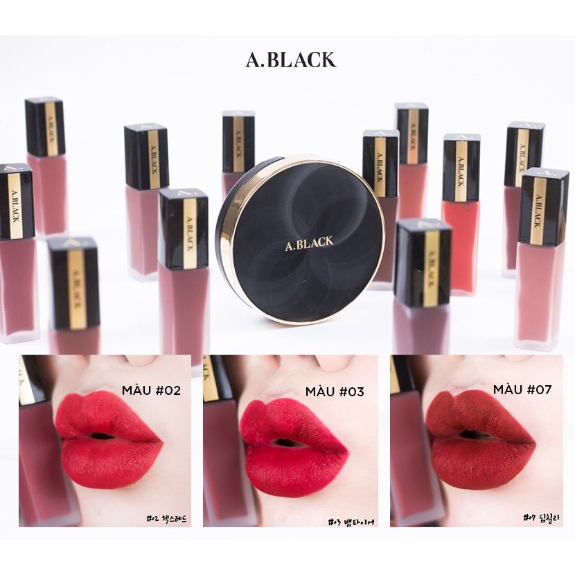 Son Kem A.Black Artistic Velvet Tint Siêu Lì Mịn | BigBuy360 - bigbuy360.vn