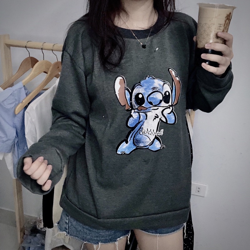 Áo sweater nỉ chuột stitch Sugarie (ảnh thật ở cuối slide) | BigBuy360 - bigbuy360.vn