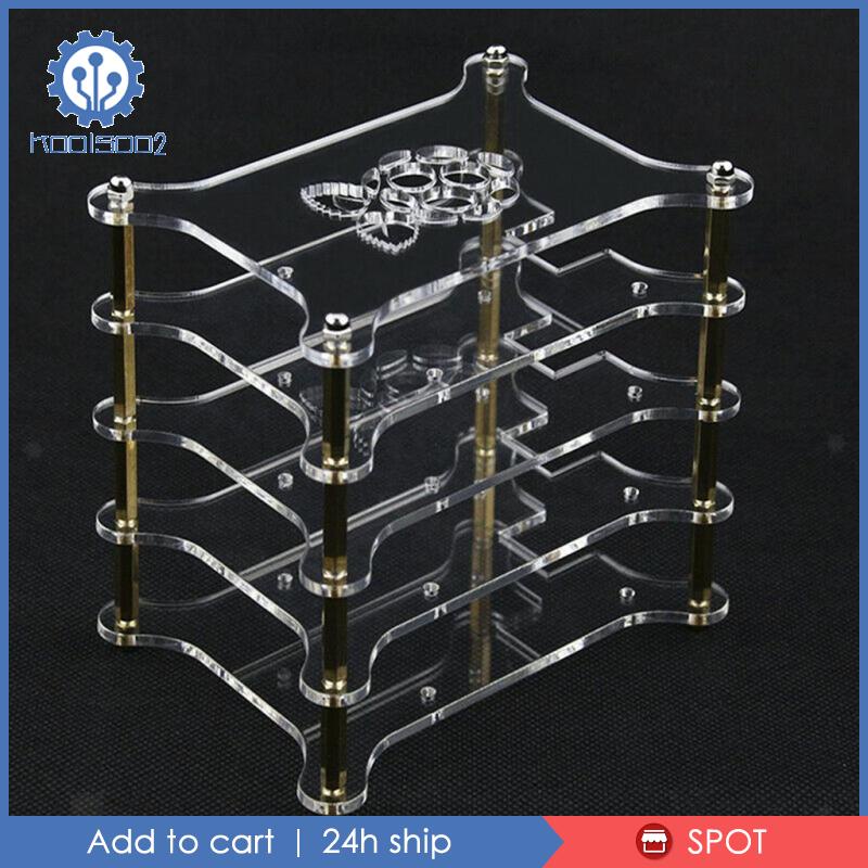Vỏ Bảo Vệ 4 Lớp Bằng Acrylic Trong Suốt Cho Raspberry Pi 4B / 3B + / 3B / B + Koolsoo2