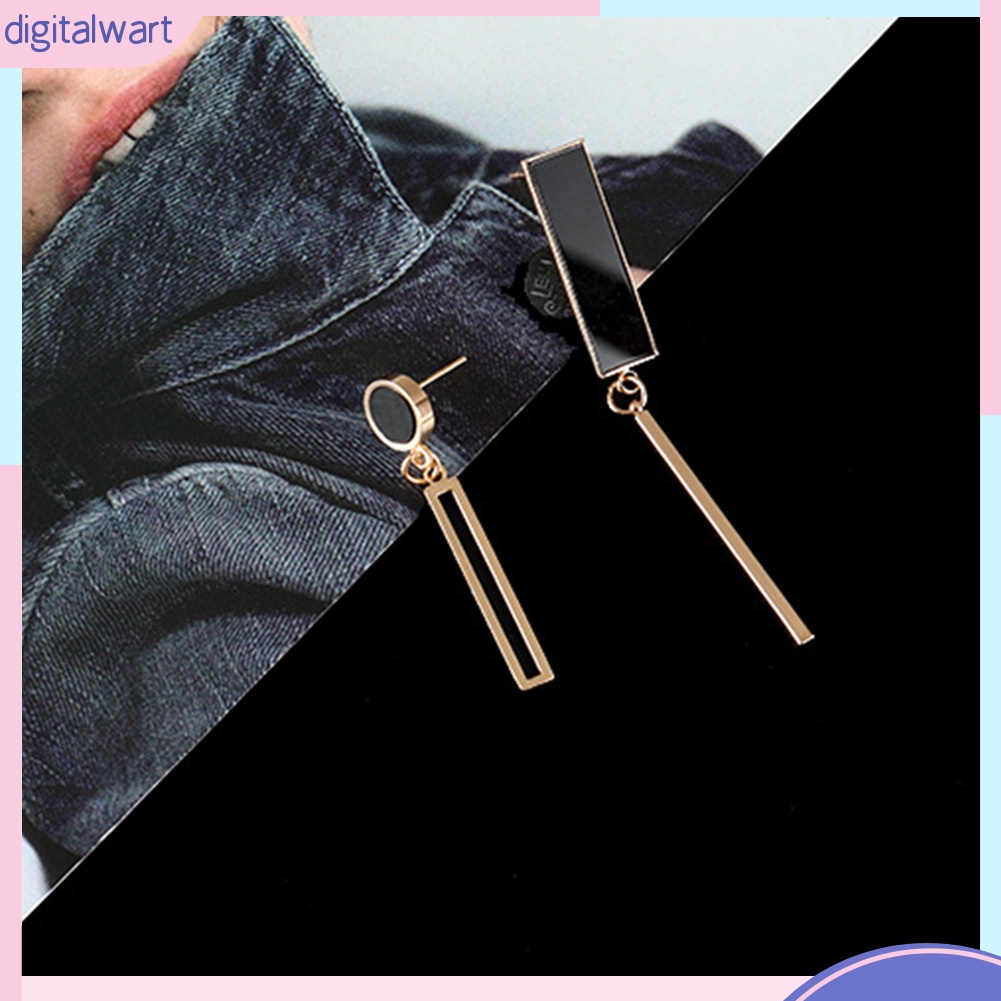 Khuyên tai hình học kiểu bất đối xứng thời trang cho nữ