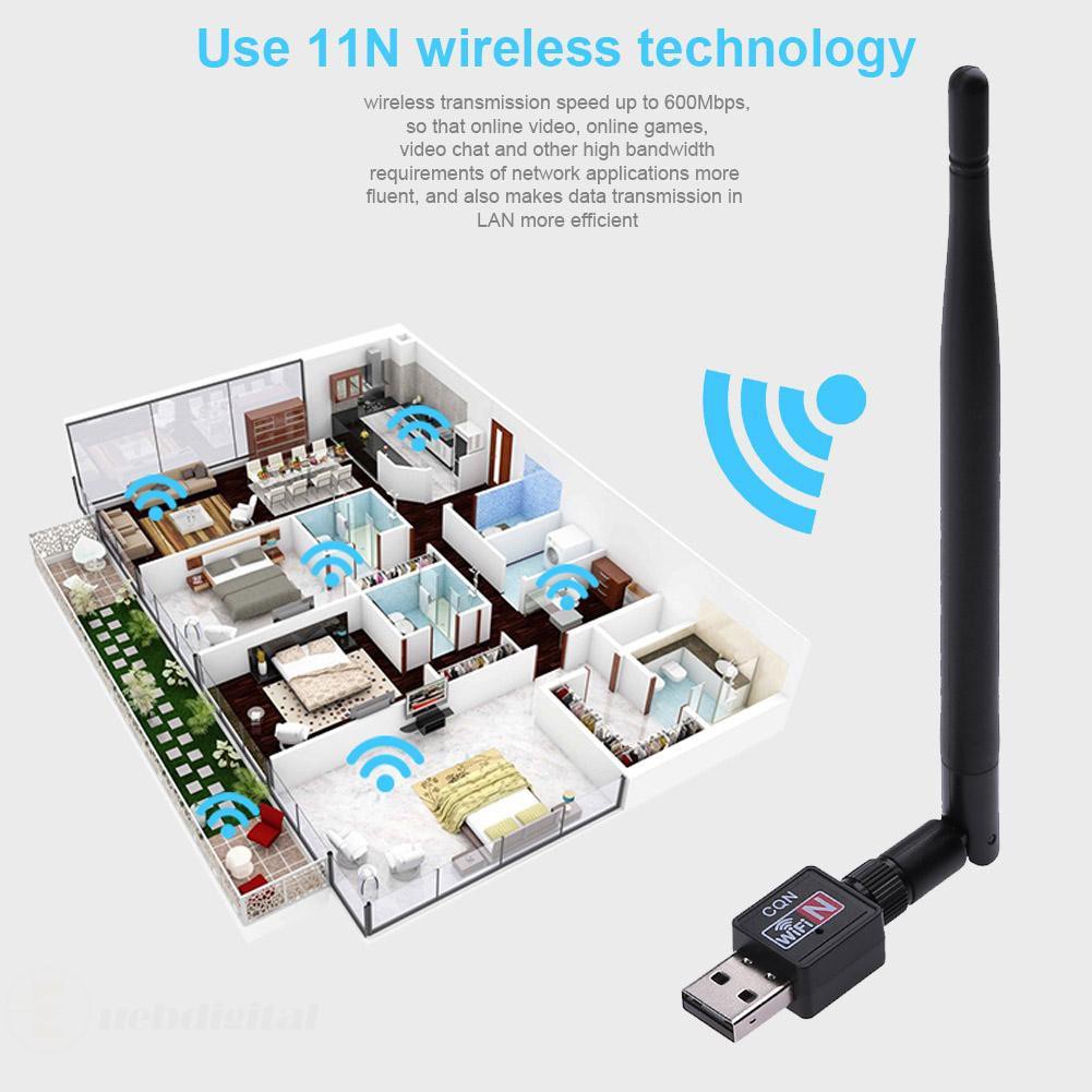 Usb 2.0 Phát Wifi 600m Với Ăng Ten 5dbi | BigBuy360 - bigbuy360.vn