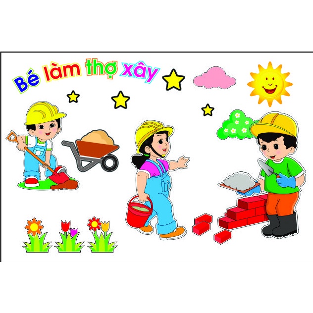 HOT. Tranh dán tường cho bé  - Decal dán tường cho bé có keo sẵn bóc,theo tấm khổ