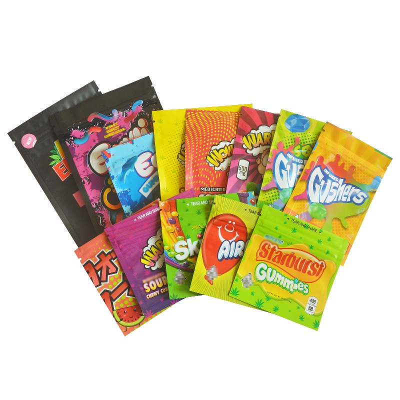 Bộ 100 Túi Zip Đựng Kẹo Họa Tiết Hoạt Hình Dễ Thương