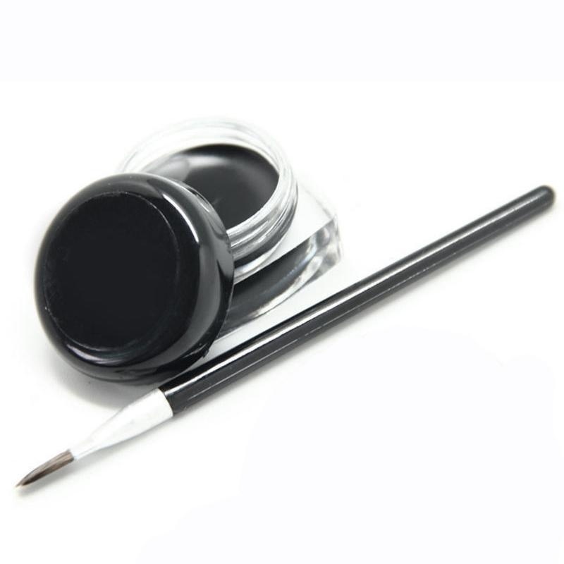 (Hàng Mới Về) Gel Kẻ Mắt Màu Đen Kháng Nước Kèm Cọ Tiện Dụng | BigBuy360 - bigbuy360.vn