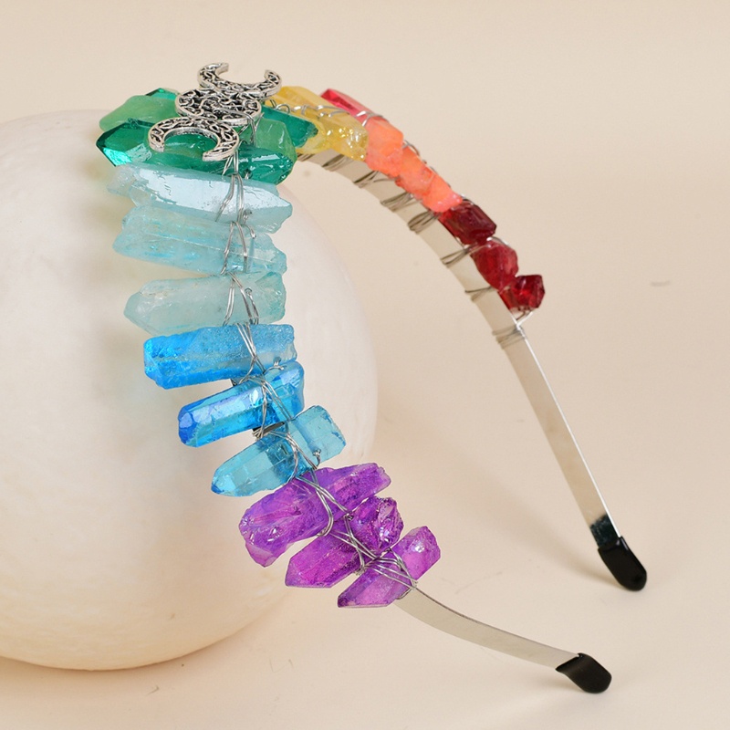 Flgo Băng Đô Cài Tóc Đính Pha Lê Hình Vương Miện Mặt Trời Mặt Trăng Phong Cách Vintage Dành Cho Cô Dâu Trong Tiệc Cưới