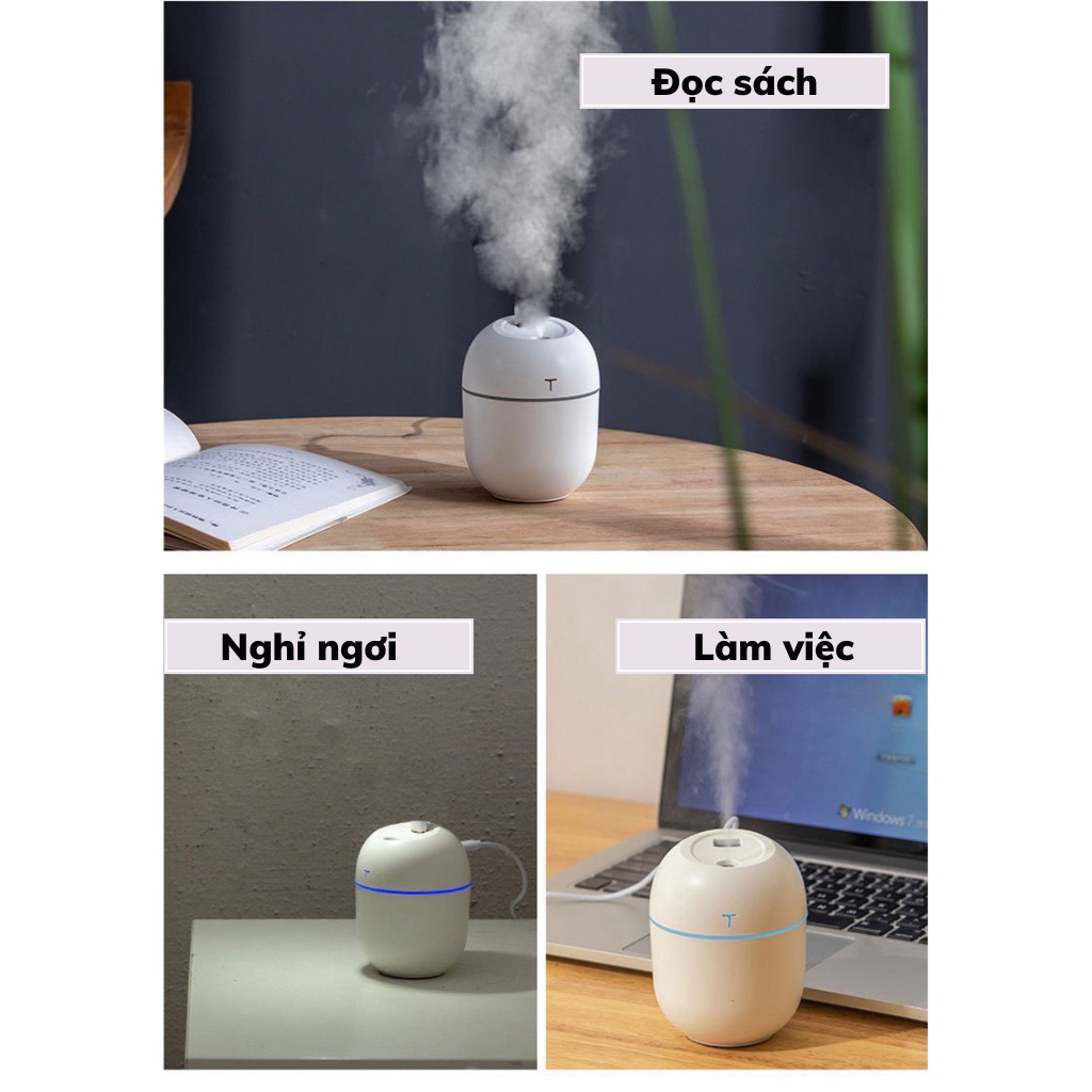 Máy Xông Tinh Dầu Mini - Máy Tạo Ẩm Phun Sương khuếch Tán Tinh Dầu