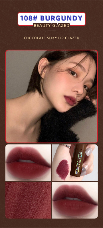BEAUTY GLAZED (Hàng Mới Về) Son Môi 12 Màu Tùy Chọn Tự Nhiên Dưỡng Ẩm Lâu Trôi Không Dính Tiện Dụng | BigBuy360 - bigbuy360.vn